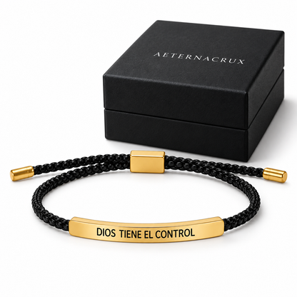 Pulsera Dios Tiene el Control + Caja Regalo