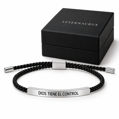 Pulsera Dios Tiene el Control + Caja Regalo