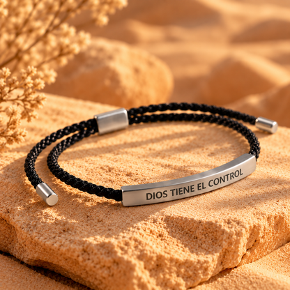 Pulsera Dios Tiene el Control + Caja Regalo